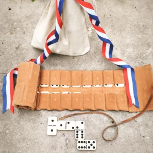 Set Artesanal de Cuero para Juego de Dominó