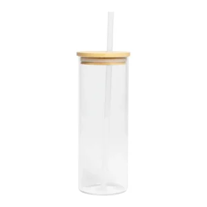 Botella Vidrio Borosilicato - Tapa Bamboo