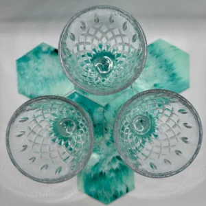Pack 6 Posavasos Hexagonales Efecto Mármol