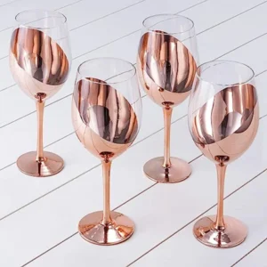Set 4 Copas Vino Encobrizadas