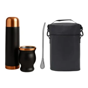 Set Mate Negro Cobre + Bolso