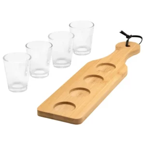 Vasos Tequileros Bandeja De Bambú Tarnel