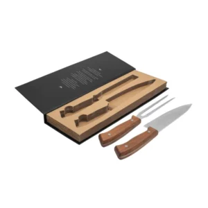 Set BBQ Acero Madera Venkar