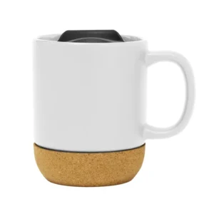 Taza Blanca Con Tapa León