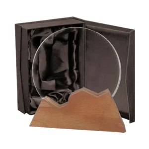 Galvano de Cristal Base Madera Rett
