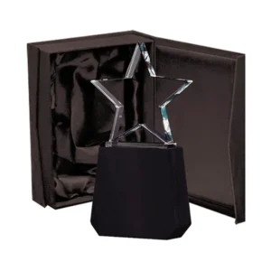 Galvano Estrella de Cristal - Base Madera