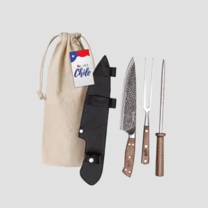 Kit Parrillero Martillado Premium + Funda