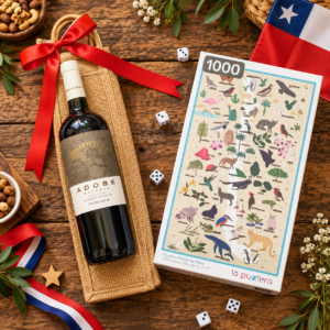 Set Chile Natural - Vino + Puzzle Flora y Fauna